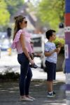 Amsterdam 17 mei 2017 
Christie Bokma met zoon in Amsterdam zuid
