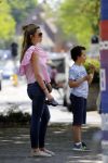 Amsterdam 17 mei 2017 
Christie Bokma met zoon in Amsterdam zuid