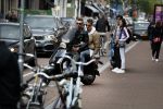 Amsterdam 20 mei 2017 
Ajax speler Daley Sinkgraven met .. op zijn vespa scooter