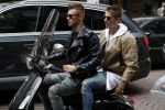 Amsterdam 20 mei 2017 
Ajax speler Daley Sinkgraven met .. op zijn vespa scooter