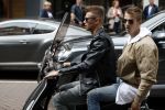 Amsterdam 20 mei 2017 
Ajax speler Daley Sinkgraven met .. op zijn vespa scooter