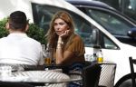Amsterdam 15 juni 2017   
Estelle Cruijff op terras in amsterdam zuid