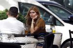 Amsterdam 15 juni 2017   
Estelle Cruijff op terras in amsterdam zuid