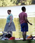 Amsterdam Amsterdamse Bos 17 juni 2017
Vincent Croiset met zijn zoons , zijn vriendin Tina de Bruin en hun baby Teddy , Annemarie Jung en Eva v d Gught met man en dochter