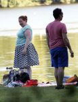 Amsterdam Amsterdamse Bos 17 juni 2017
Vincent Croiset met zijn zoons , zijn vriendin Tina de Bruin en hun baby Teddy , Annemarie Jung en Eva v d Gught met man en dochter