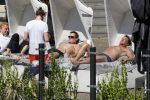 Amsterdam 26 mei 2017
De toppers Gerard Joling en Jeroen v d Boom met zijn vrouw Dani en Wino Omtzigt in hetb zonnetje bij het Amstel Hotel