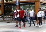 Amsterdam 29 mei 2017 
Georgino Wijnaldum met vrienden/ familie op de pc hooftstraat