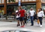 Amsterdam 29 mei 2017 
Georgino Wijnaldum met vrienden/ familie op de pc hooftstraat