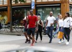 Amsterdam 29 mei 2017 
Georgino Wijnaldum met vrienden/ familie op de pc hooftstraat