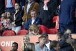 Rotterdam 9 juni 2017Hans v Breukelen met zijn vriendin Carolein op de trivbune bij Nederland - Luxemburg in de kuip
