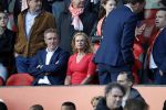 Rotterdam 9 juni 2017Hans v Breukelen met zijn vriendin Carolein op de trivbune bij Nederland - Luxemburg in de kuip