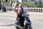 Amsterdam 26 mei 2017
Henk Schiffmacher op zijn scooter