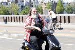 Amsterdam 26 mei 2017
Henk Schiffmacher op zijn scooter