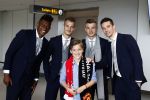 Schiphol Stockholm 24 mei 2017
Vertrek supporters Ajax naar Stockholm. Jack v gelder met zoon en kleinzoon