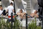 Amsterdam 26 mei 2017
De toppers Gerard Joling en Jeroen v d Boom met zijn vrouw Dani en Wino Omtzigt in hetb zonnetje bij het Amstel Hotel