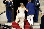 Amsterdam 23 mei 2017 
Koningin Maxima en Koning Willem Alexander komen aan bij het paleis op de dam voor diner met ambassadeurs.