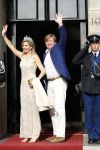 Amsterdam 23 mei 2017 
Koningin Maxima en Koning Willem Alexander komen aan bij het paleis op de dam voor diner met ambassadeurs.