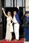 Amsterdam 23 mei 2017 
Koningin Maxima en Koning Willem Alexander komen aan bij het paleis op de dam voor diner met ambassadeurs.