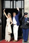 Amsterdam 23 mei 2017 
Koningin Maxima en Koning Willem Alexander komen aan bij het paleis op de dam voor diner met ambassadeurs.