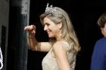 Amsterdam 23 mei 2017 
Koningin Maxima en Koning Willem Alexander komen aan bij het paleis op de dam voor diner met ambassadeurs.