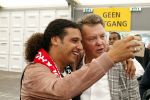 Schiphol Stockholm 24 mei 2017
Vertrek supporters Ajax naar Stockholm. Ali B en Louis v Gaal