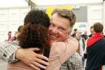 Schiphol Stockholm 24 mei 2017
Vertrek supporters Ajax naar Stockholm. Ali B en Louis v Gaal
