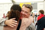 Schiphol Stockholm 24 mei 2017
Vertrek supporters Ajax naar Stockholm. Ali B en Louis v Gaal