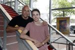 Hilversum 30 mei 2017
Boek presentatie Mental Theo ( Theo Nabuurs) in de vorstin. Theo met zoon Nick