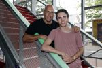Hilversum 30 mei 2017
Boek presentatie Mental Theo ( Theo Nabuurs) in de vorstin. Theo met zoon Nick