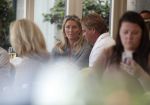Amsterdam 29 mei 2017 
Paulette Schroder met haar man op terras bij de Joffers