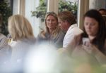 Amsterdam 29 mei 2017 
Paulette Schroder met haar man op terras bij de Joffers