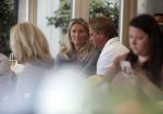 Amsterdam 29 mei 2017 
Paulette Schroder met haar man op terras bij de Joffers