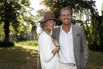 Haarzuilens 21 juni 2017
Haringparty bij kasteel de Haar. Pieter v d Hoogenband met zijn vrouw Marie Jose