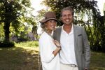 Haarzuilens 21 juni 2017
Haringparty bij kasteel de Haar. Pieter v d Hoogenband met zijn vrouw Marie Jose