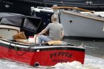 Amsterdam 29 mei 2017 
Rijk de Gooijer jr in de sloep / boot van zijn vader Rijk de Gooijer sr