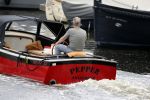 Amsterdam 29 mei 2017 
Rijk de Gooijer jr in de sloep / boot van zijn vader Rijk de Gooijer sr
