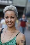 Amsterdam 21 juni 2017 
Sonja Silva met haar zoon en partner Pyke Pos.