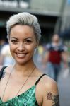 Amsterdam 21 juni 2017 
Sonja Silva met haar zoon en partner Pyke Pos.