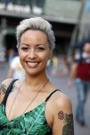 Amsterdam 21 juni 2017 
Sonja Silva met haar zoon en partner Pyke Pos.
