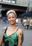 Amsterdam 21 juni 2017 
Sonja Silva met haar zoon en partner Pyke Pos.
