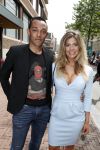 Amsterdam 8 juni 2017 
Talkies terras awards in het W hotel. Stephanie Tency met haar compagnon