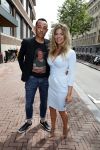 Amsterdam 8 juni 2017 
Talkies terras awards in het W hotel. Stephanie Tency met haar compagnon