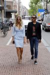 Amsterdam 8 juni 2017 
Talkies terras awards in het W hotel. Stephanie Tency met haar compagnon