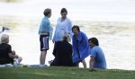Amsterdam Amsterdamse Bos 17 juni 2017
Vincent Croiset met zijn zoons , zijn vriendin Tina de Bruin en hun baby Teddy , Annemarie Jung en Eva v d Gught met man en dochter