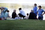 Amsterdam Amsterdamse Bos 17 juni 2017
Vincent Croiset met zijn zoons , zijn vriendin Tina de Bruin en hun baby Teddy , Annemarie Jung en Eva v d Gught met man en dochter