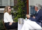 Amsterdam 29 mei 2017 
Victor Muller met een kennis op terras bij George