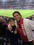 Schiphol Stockholm 24 mei 2017
Ajax Manchester United, finale europa leaque. Xander de Buisonje met zoon Sem v Dijk