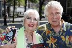 Amsterdam 3 juni 2017 
Xaviera Hollander met haar man Philip de Haan in Amsterdam