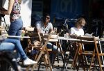 Amsterdam 23 mei 2018
Bryan Roy op terras.