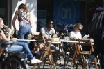 Amsterdam 23 mei 2018
Bryan Roy op terras.